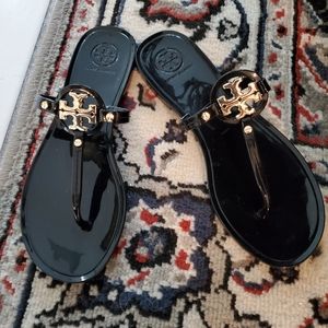 Brand New Black  Tory Burch mini miller sandals size 6